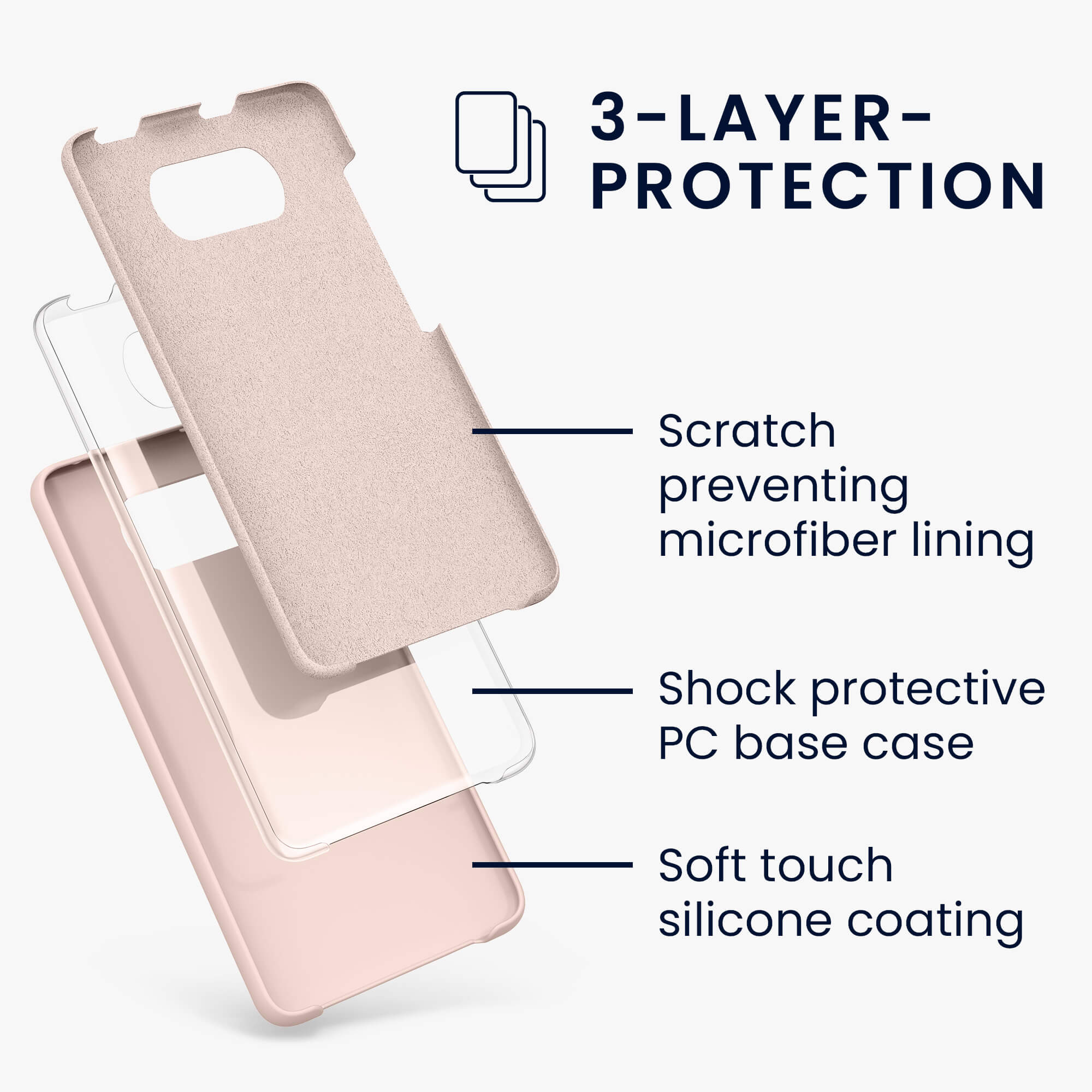 KW Xiaomi Poco X3 NFC / Poco X3 Pro Θήκη Σιλικόνης Rubber TPU - Dusty Pink - 54345.10