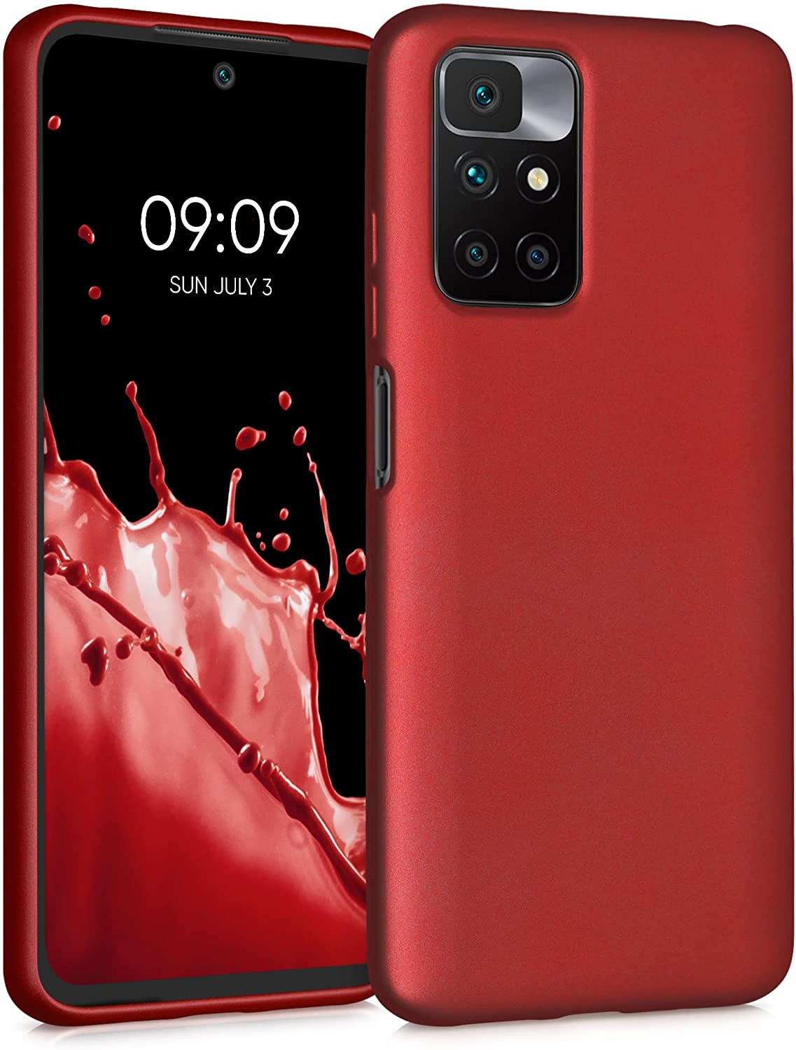 KW Xiaomi Redmi 10 Θήκη Σιλικόνης TPU - Metallic Dark Red - 56149.36