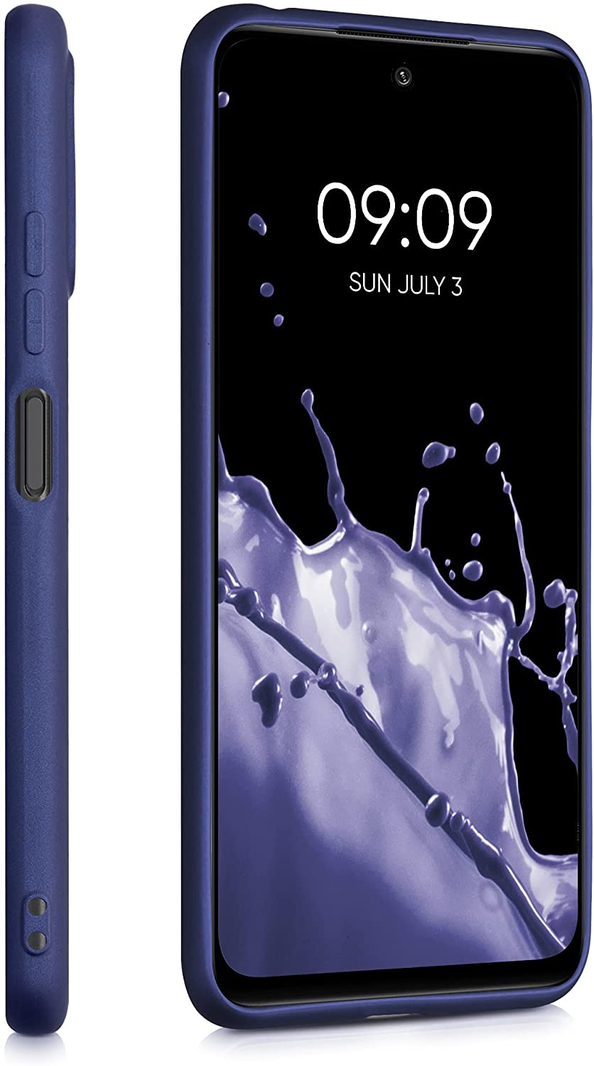 KW Xiaomi Redmi Note 10 5G / Poco M3 Pro 5G Θήκη Σιλικόνης TPU - Metallic Blue - 54949.64