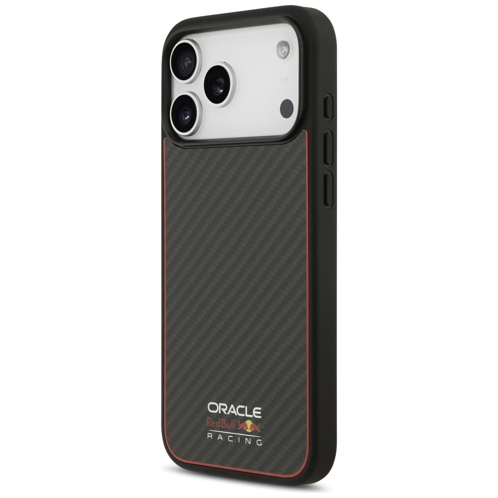 Red Bull iPhone 17 Pro Max - Kevlar Logo Matt MagSafe - Σκληρή Θήκη με Πλαίσιο Σιλικόνης - Black - RBHMP17X24CFOSK