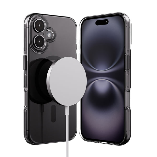 Crong iPhone 16 Clear Mag Pro - Σκληρή Θήκη με MagSafe - Black