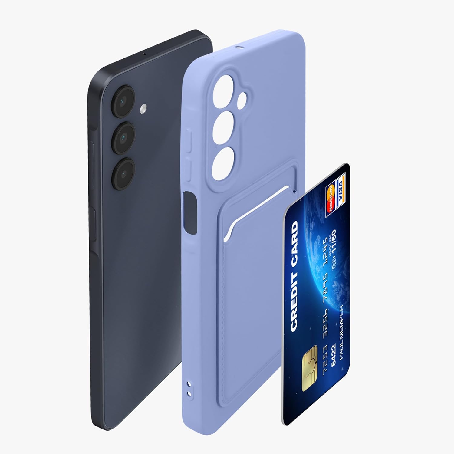 KW Samsung Galaxy A16 4G / A16 5G Θήκη Σιλικόνης TPU με Υποδοχή για Κάρτα - Lavender