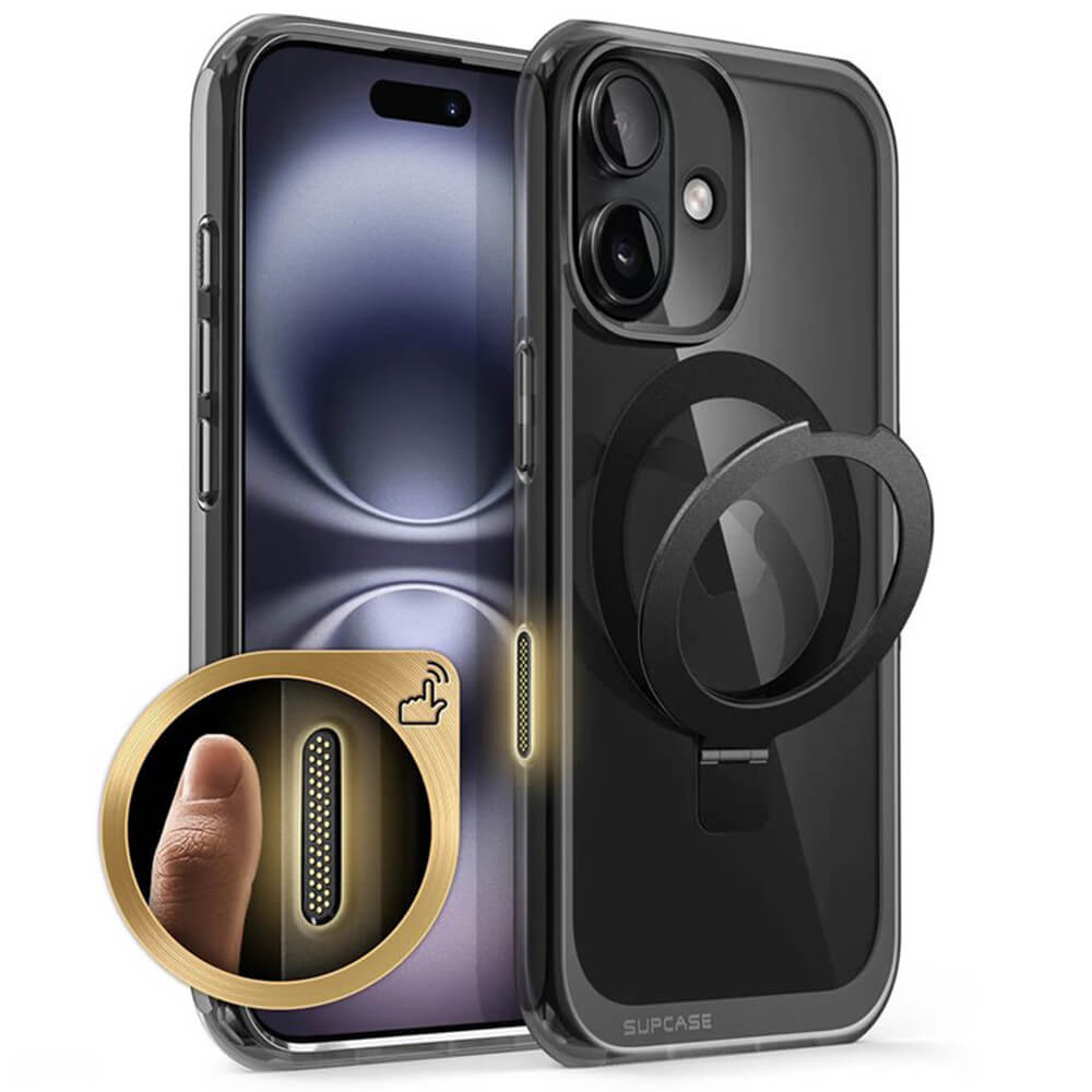 Supcase iPhone 16 - Unicorn Beetle MagStand MagSafe Σκληρή Θήκη - Frost Black