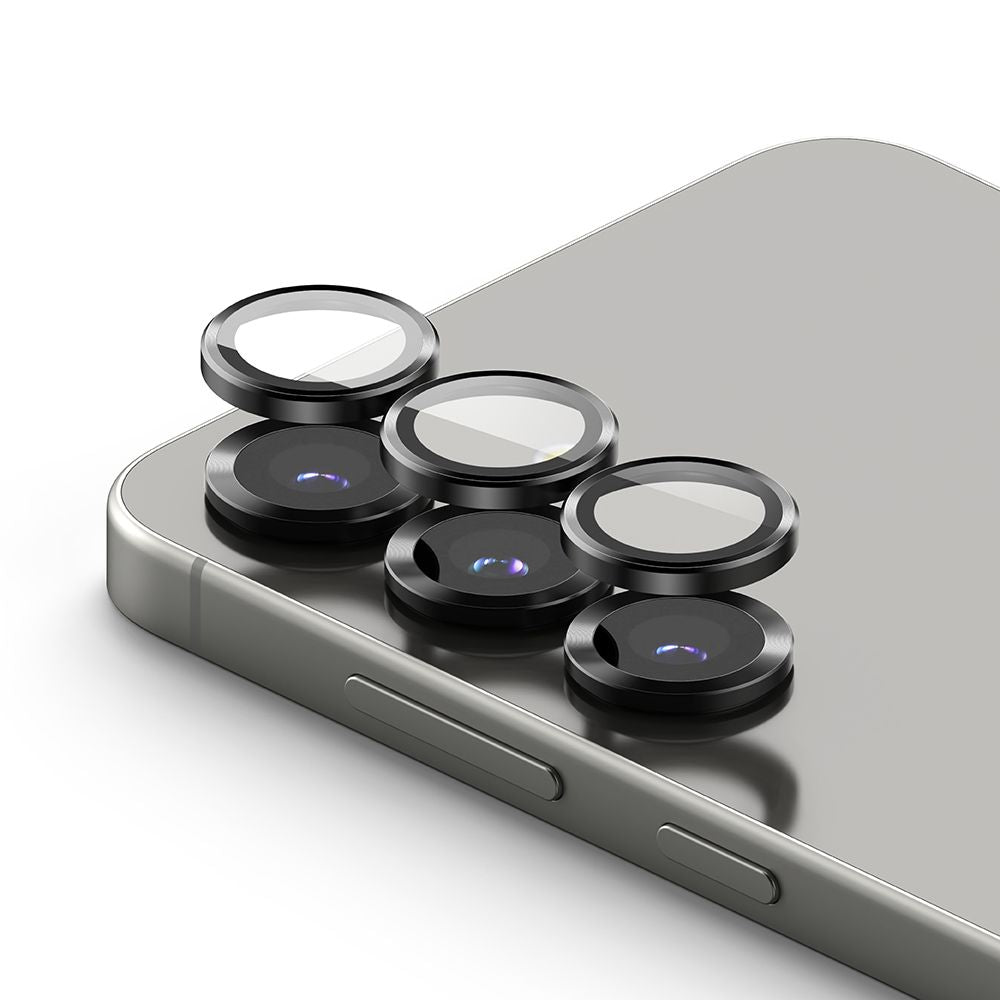 Ringke Samsung Galaxy S25 Lens Frame Glass Αντιχαρακτικό Γυαλί για την Κάμερα - 2 Τεμάχια - Black