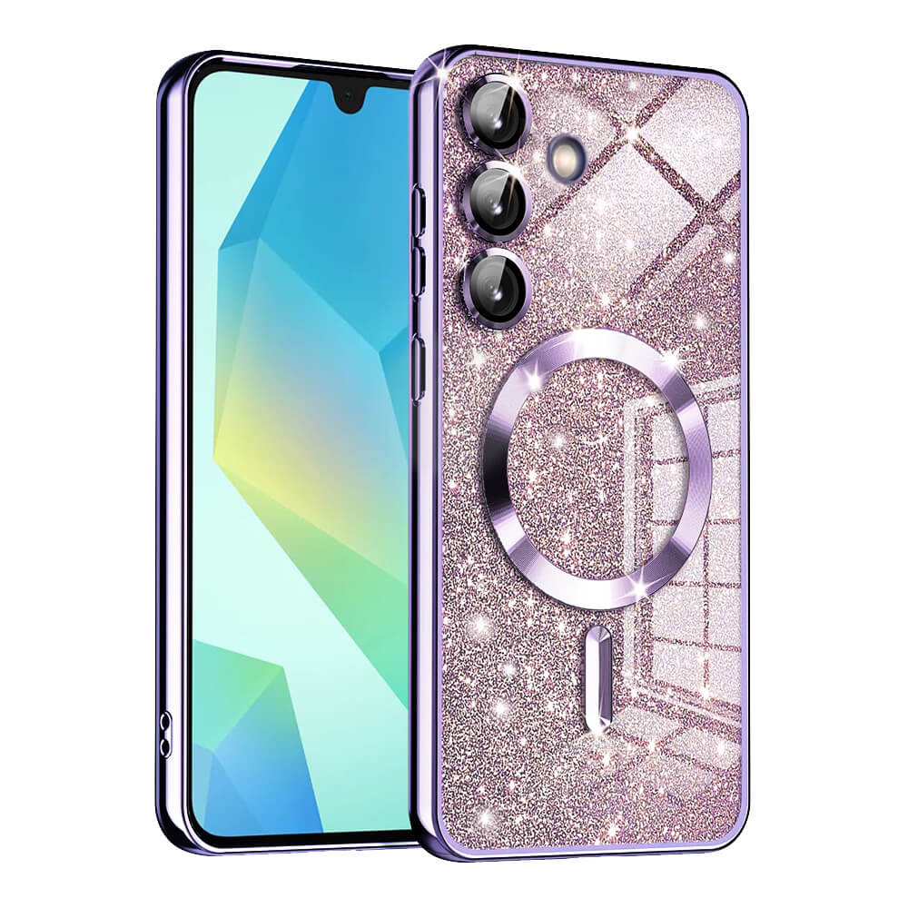Techsuit Samsung Galaxy A16 4G / A16 5G - Luxury Glitter MagSafe - Θήκη Σιλικόνης - Light Purple