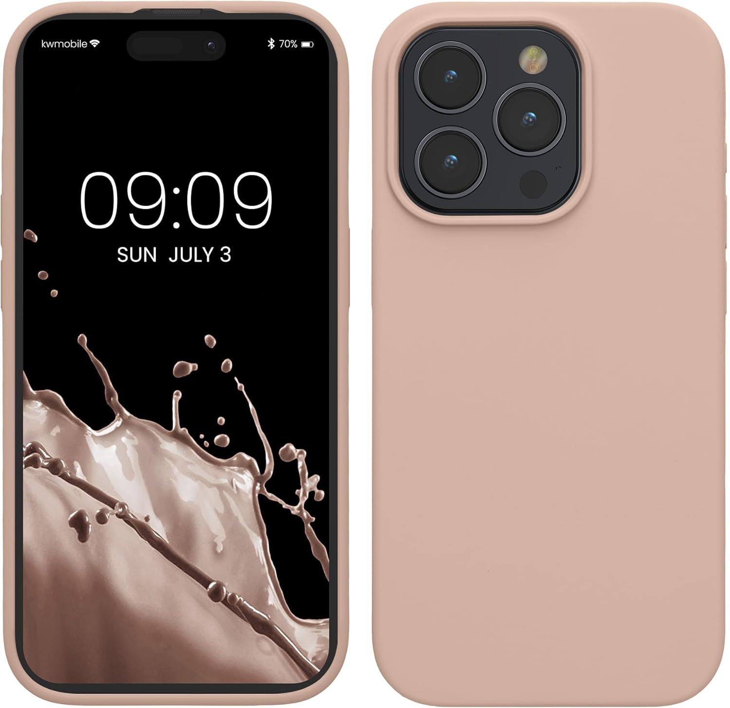 KW iPhone 15 Pro Θήκη Σιλικόνης Rubberized TPU - Dusky Pink