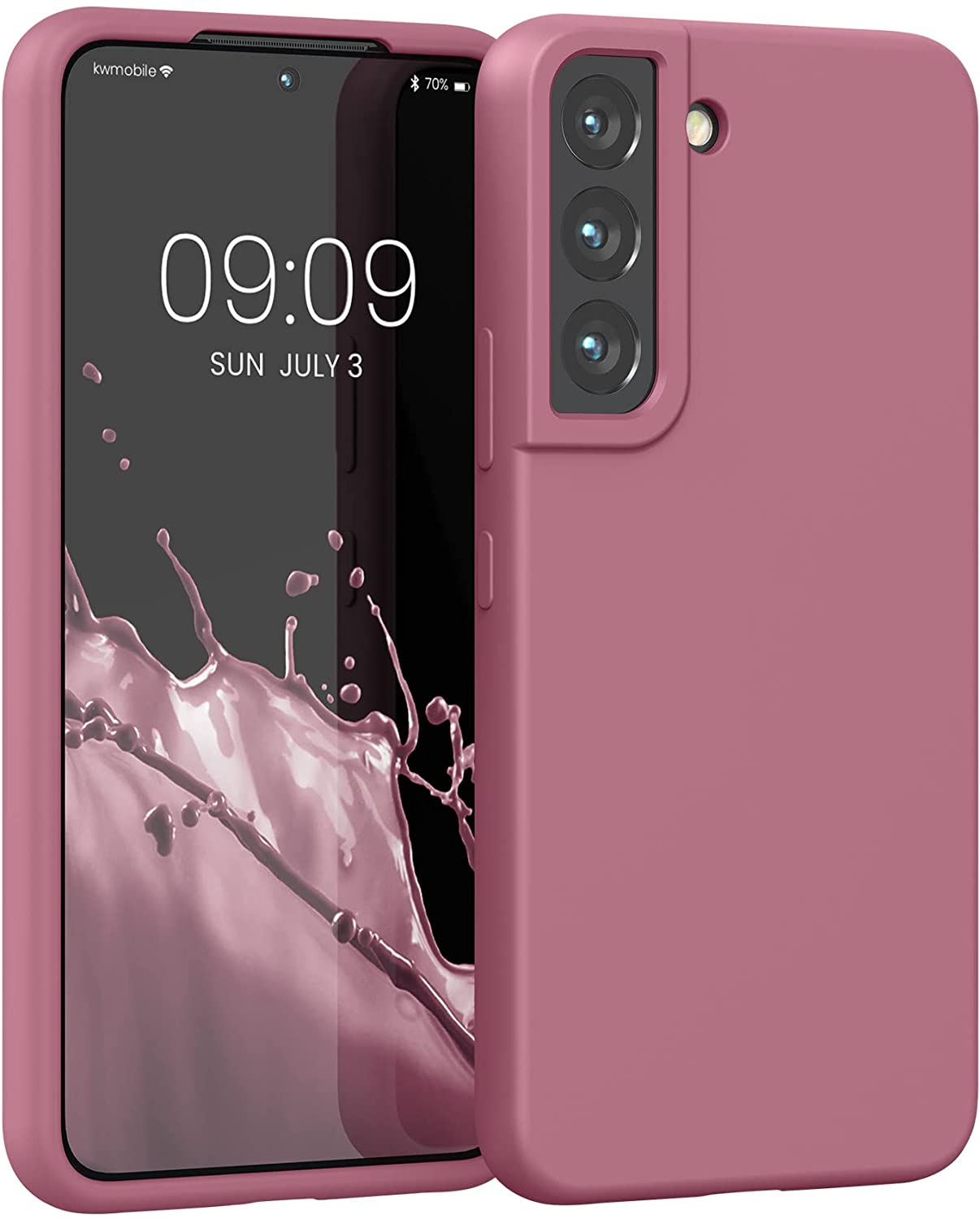 KW Samsung Galaxy S22 Θήκη Σιλικόνης Rubberized TPU - Deep Rusty Rose - 56756.167