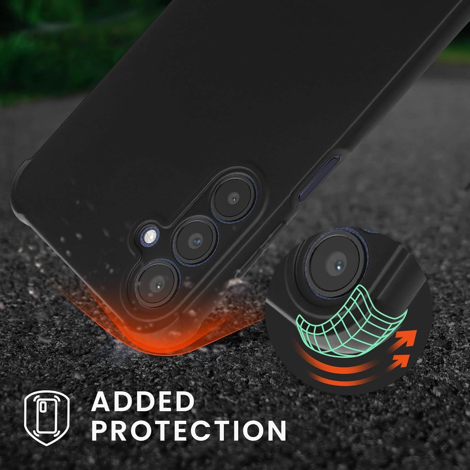 KW Samsung Galaxy A25 5G Θήκη Σιλικόνης TPU με Λουράκι - Black