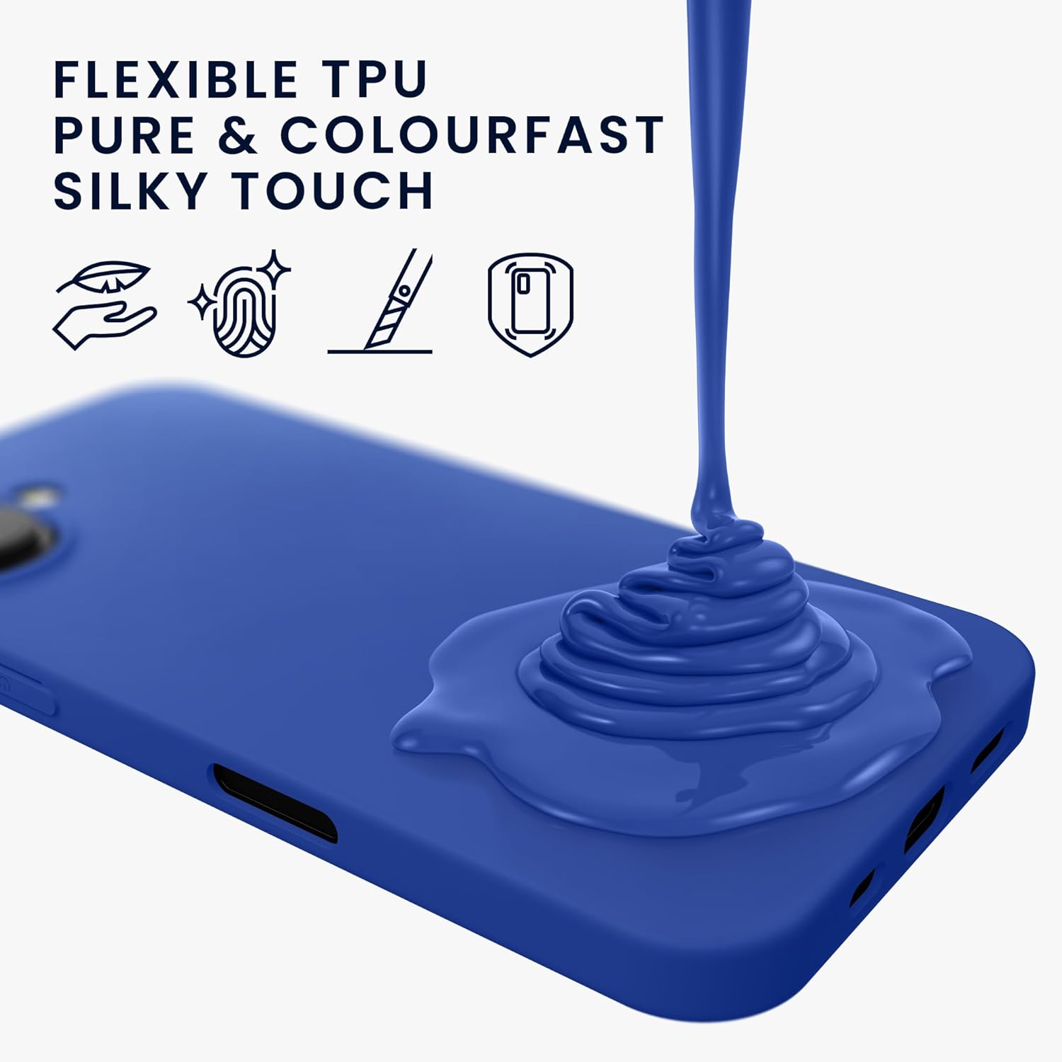KW iPhone 16 Λεπτή Θήκη Σιλικόνης TPU - Baltic Blue