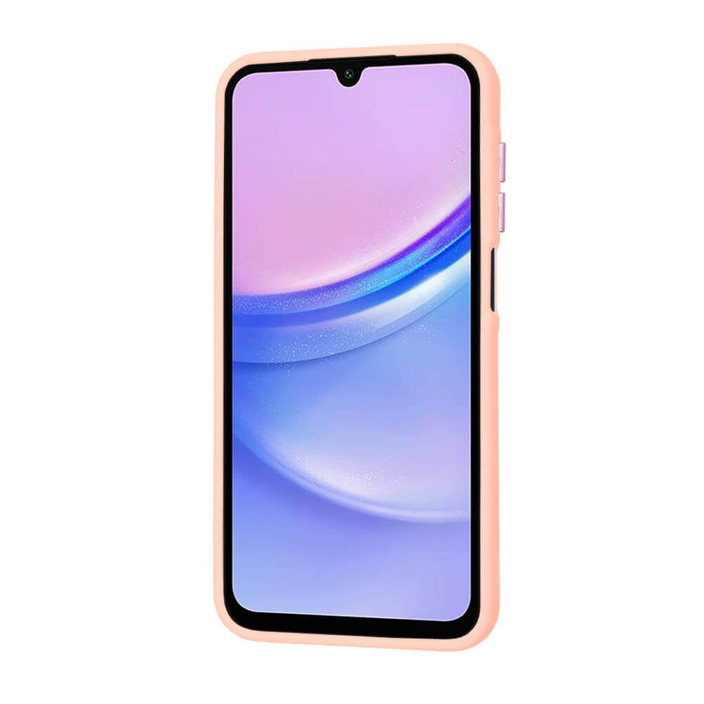 Techsuit Samsung Galaxy A15 4G / A15 5G - HaloFrost Series - Σκληρή Θήκη με Πλαίσιο Σιλικόνης - Pink