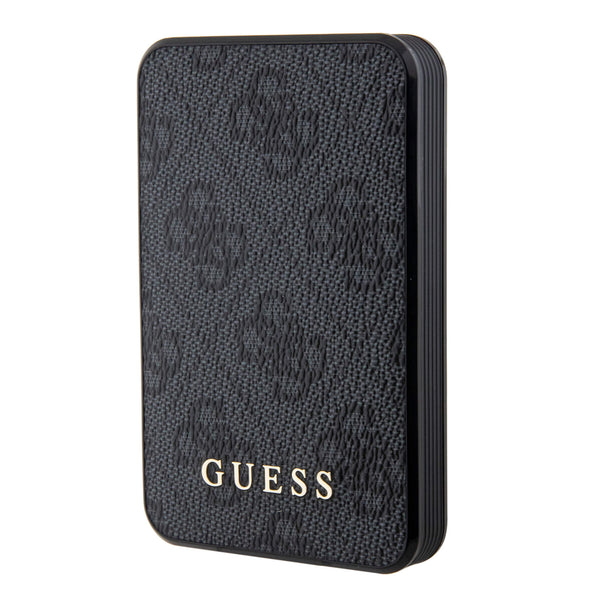 Guess PowerBank 15W - 4G Leather Metal Logo - 5000 mAh - Black - GUPB5LP4GEGK - likebrands.gr