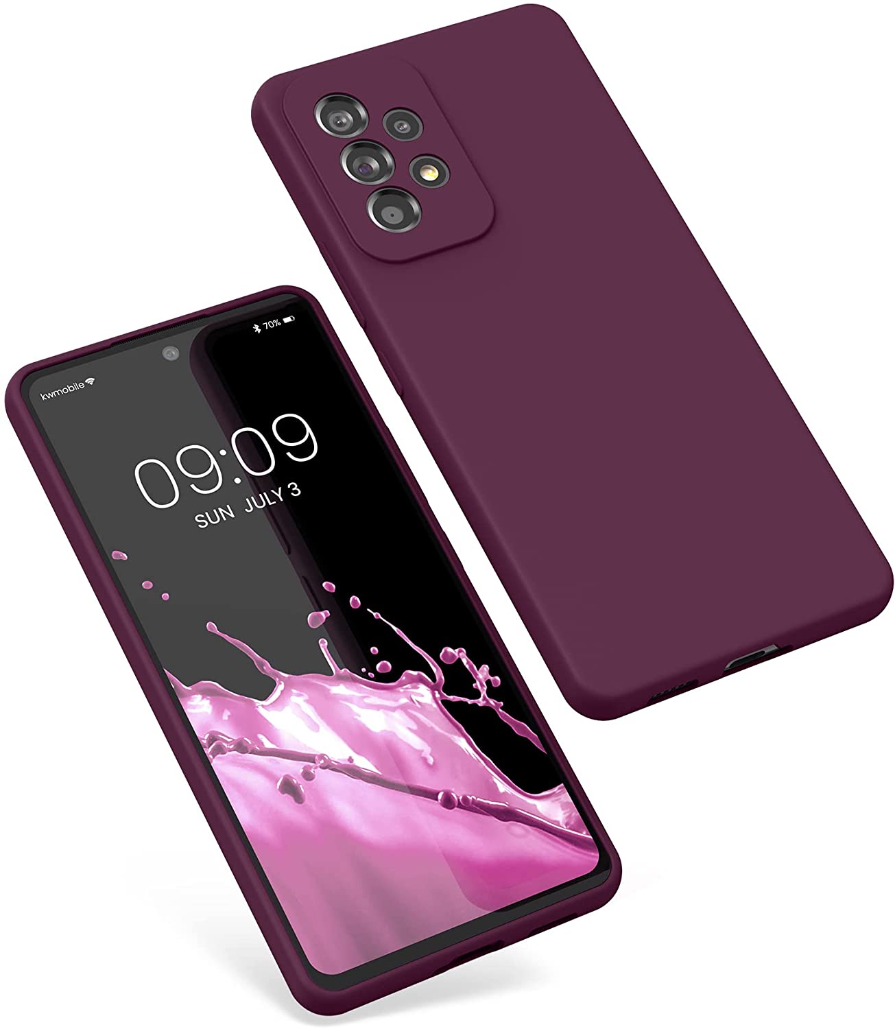 KW Samsung Galaxy A53 5G Θήκη Σιλικόνης Rubberized TPU - Bordeaux Violet - 57835.187