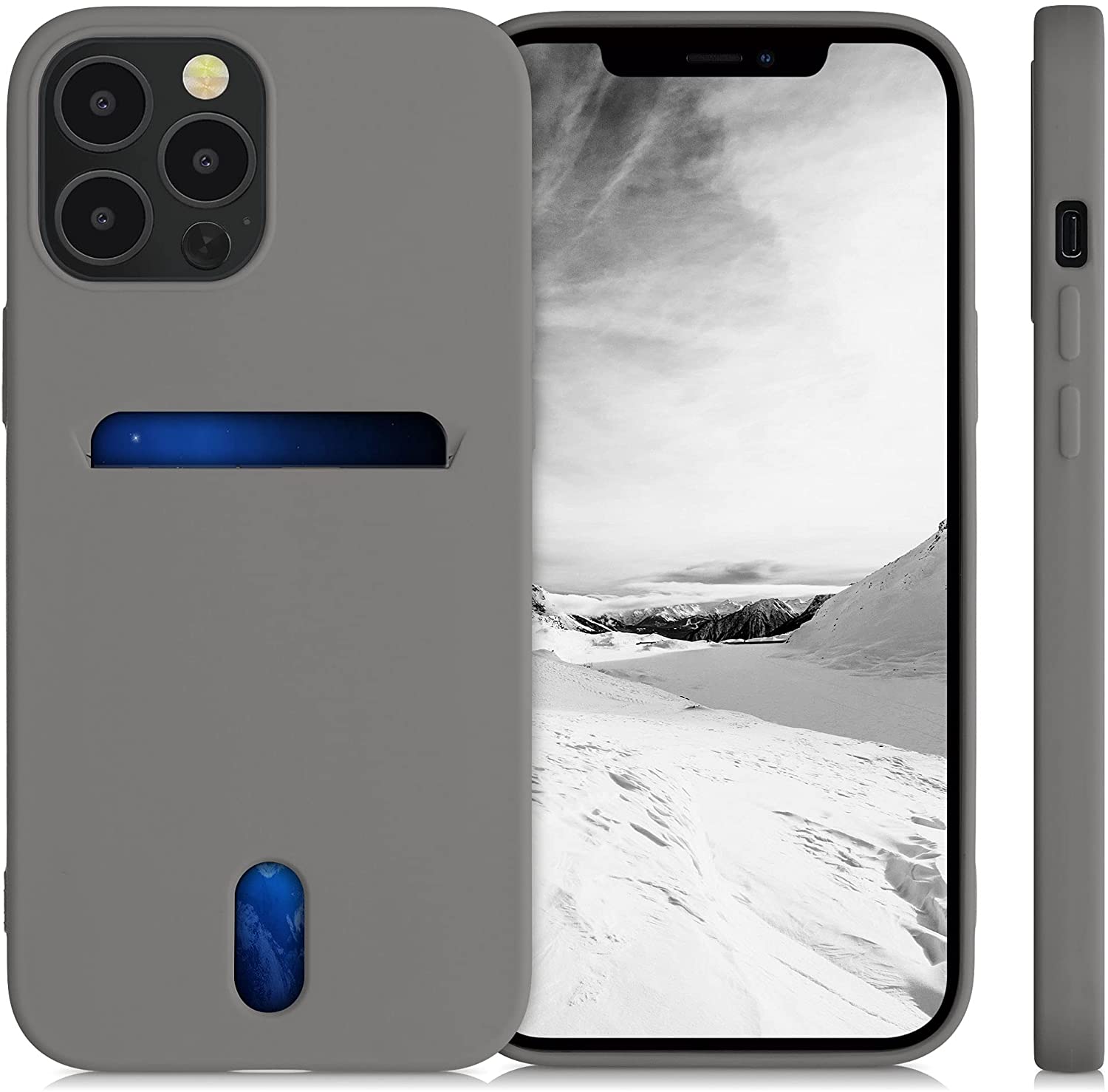 KW iPhone 12 Pro Max Θήκη Σιλικόνης TPU - Titanium Grey - 54514.155