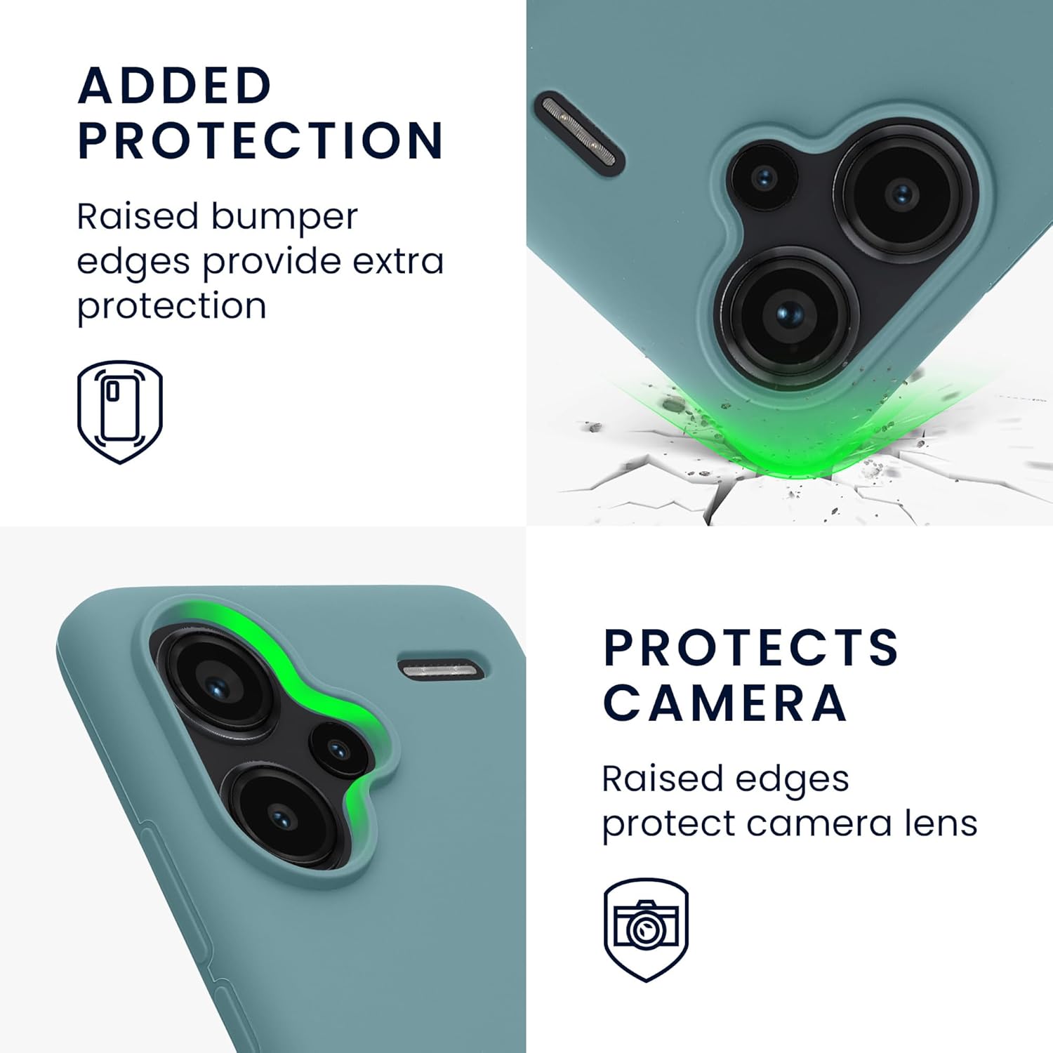 KW Xiaomi Redmi Note 13 Pro+ 5G Θήκη Σιλικόνης Rubberized TPU - Arctic Night