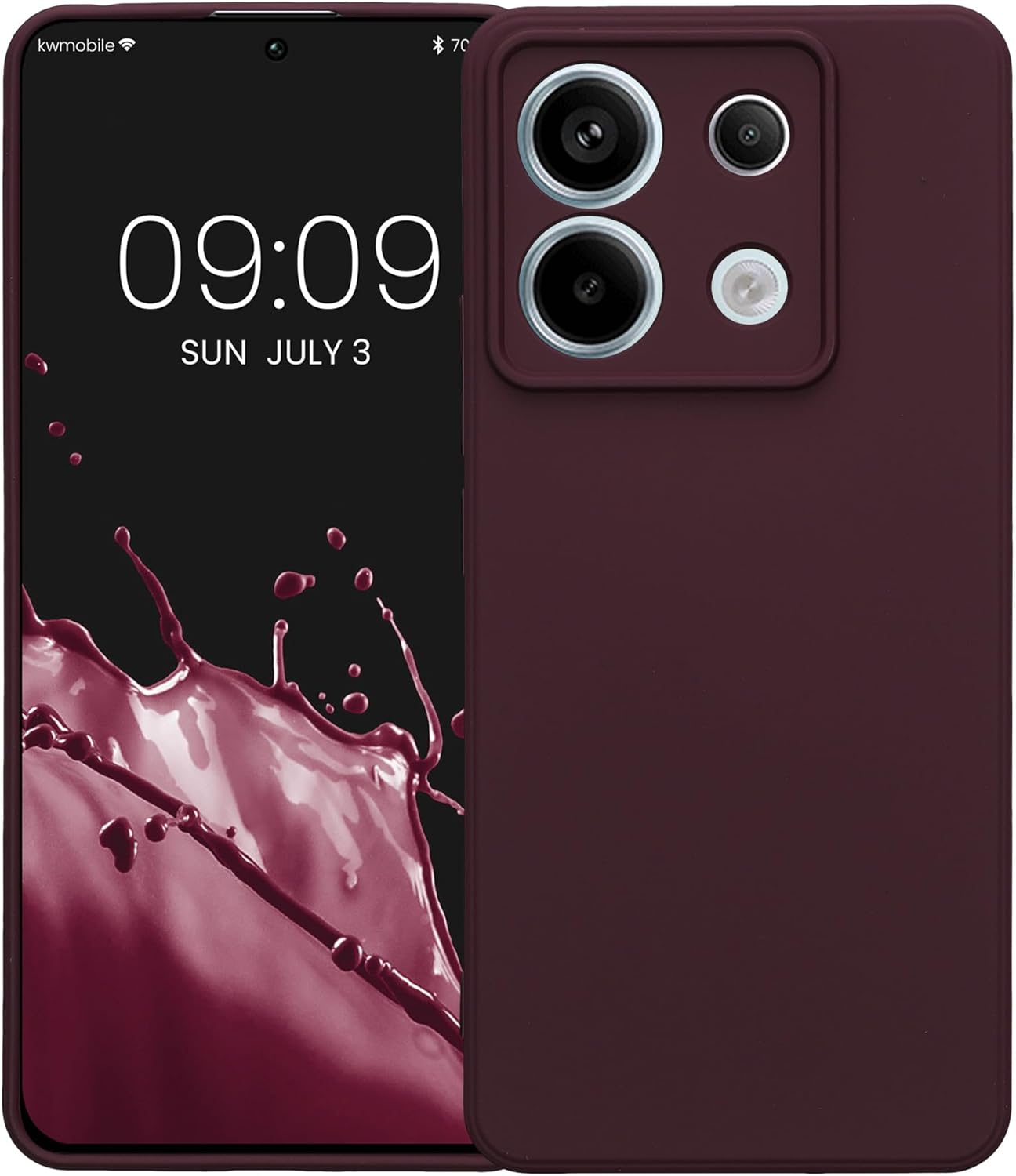 KW Xiaomi Redmi Note 13 Pro 5G / Poco X6 5G Λεπτή Θήκη Σιλικόνης Rubberized TPU - Bordeaux Purple