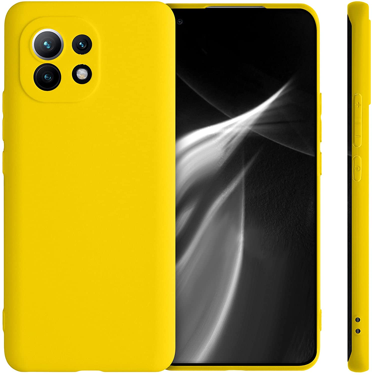 KW Xiaomi Mi 11 Θήκη Σιλικόνης TPU - Vibrant Yellow - 54188.165