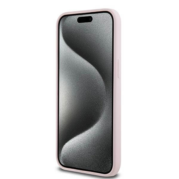 Karl Lagerfeld iPhone 15 Pro - Silicone Karl and Choupette - Θήκη Σιλικόνης με MagSafe - Pink - KLHMP15LSCMKCRHP