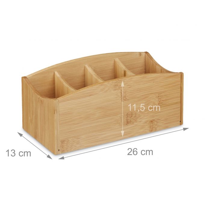 Relaxdays Ξύλινη Βάση Οργάνωσης Γραφείου από Bamboo - Natural - 4052025202460