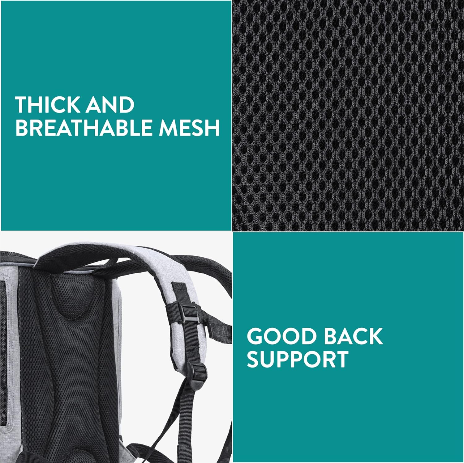 Navaris 2-in-1 Σακίδιο Μεταφοράς για Κατοικίδια Ζώα - 30 x 30 x 46 cm - Grey - 61850.22