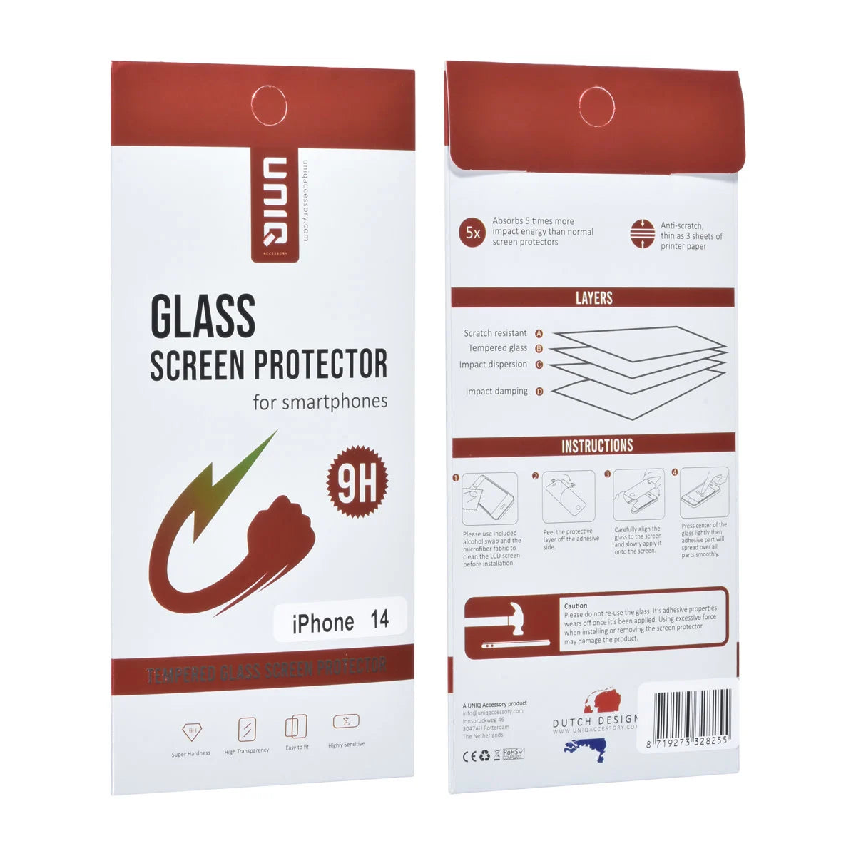 Tuniq iPhone 14 - Προστασία Οθόνης - Αντιχαρακτικό Γυαλί / Tempered Glass - Διάφανο