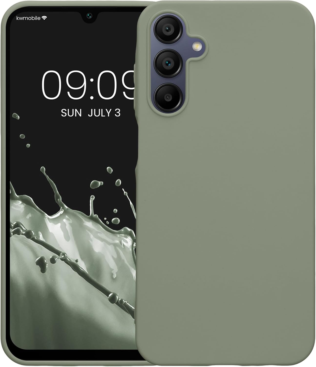 KW Samsung Galaxy A15 4G / A15 5G Λεπτή Θήκη Σιλικόνης TPU - Grey Green