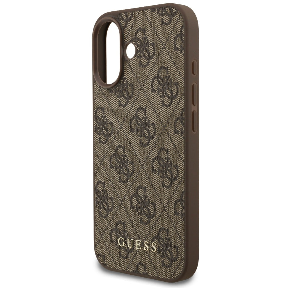 Guess iPhone 17 - 4G Classic - Σκληρή Θήκη με Πλαίσιο Σιλικόνης και Επένδυση Συνθετικού Δέρματος - Brown - GUHCP17SG4GFBR