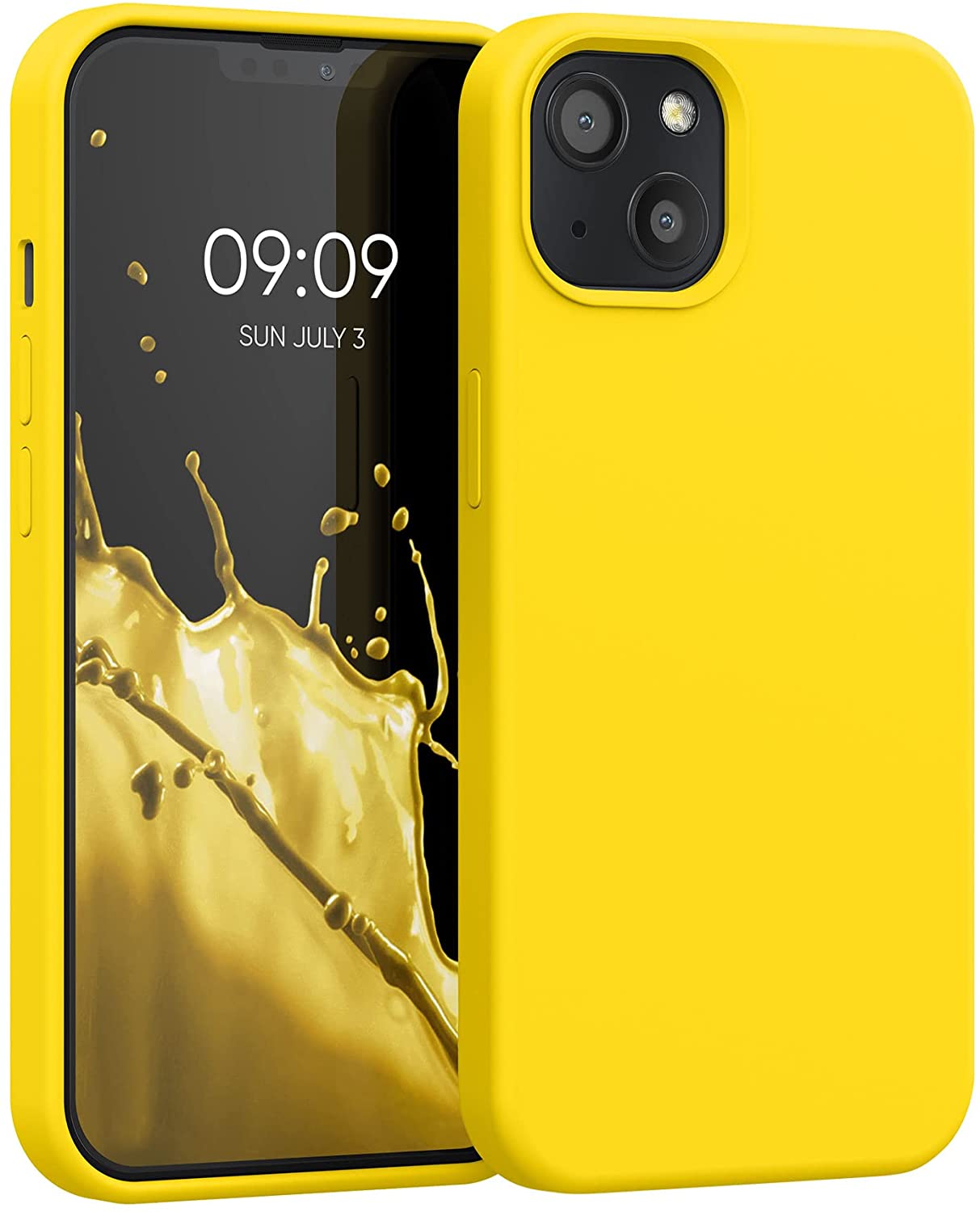 KW iPhone 13 Θήκη Σιλικόνης Rubberized TPU - Vibrant Yellow - 55878.165
