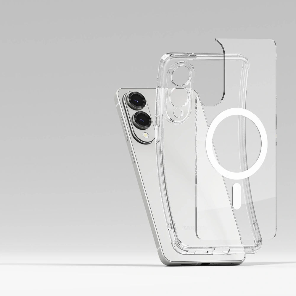 Ringke Samsung Galaxy S25 Edge - Fusion Magnetic - Σκληρή Θήκη με Πλαίσιο Σιλικόνης και MagSafe - Διάφανη