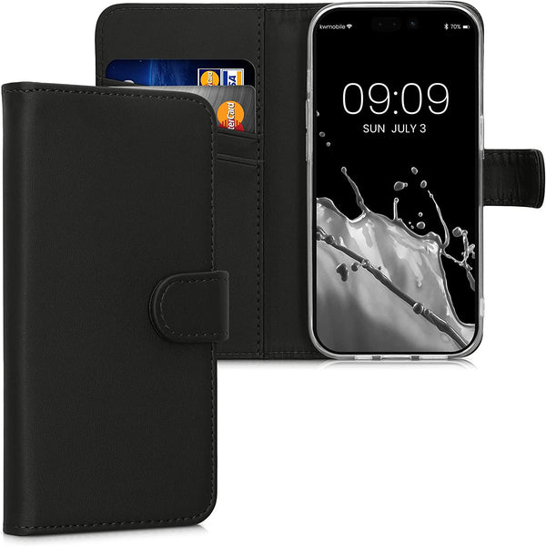 KW iPhone 14 Pro Θήκη Πορτοφόλι Stand - Black - 59214.01