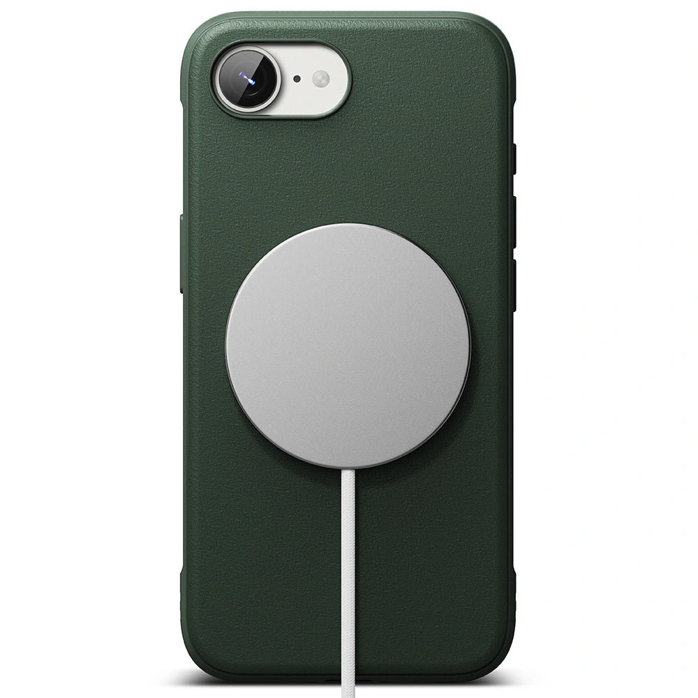 Ringke iPhone 16e Onyx MagSafe Θήκη Σιλικόνης με MagSafe - Dark Green