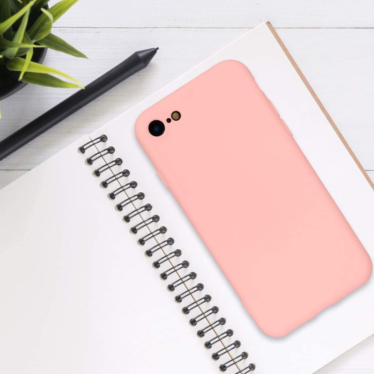 KW iPhone SE 2022 / SE 2020 / 7 / 8 Θήκη Σιλικόνης Rubberized TPU - Light Pink Matte - 49979.123