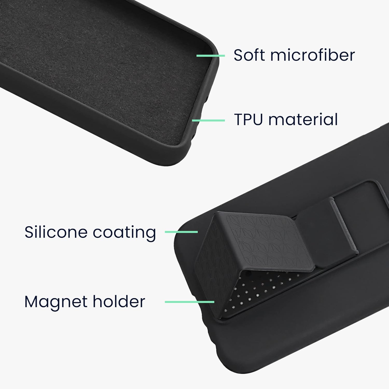 KW iPhone 16 Pro Max Θήκη Σιλικόνης TPU με Finger Holder - Lavender