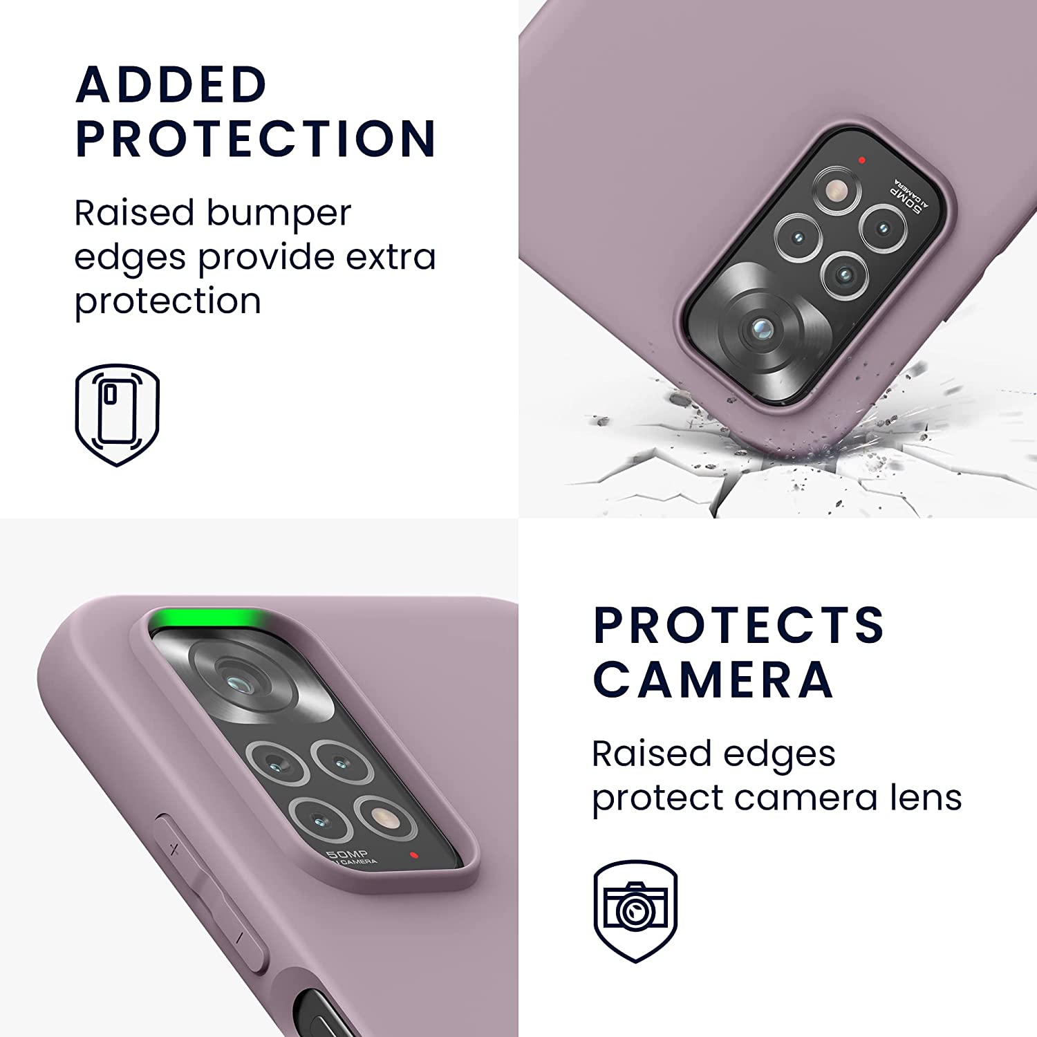 KW Xiaomi Redmi Note 11 / Redmi Note 11S Θήκη Σιλικόνης TPU - Nude Purple - 57368.236