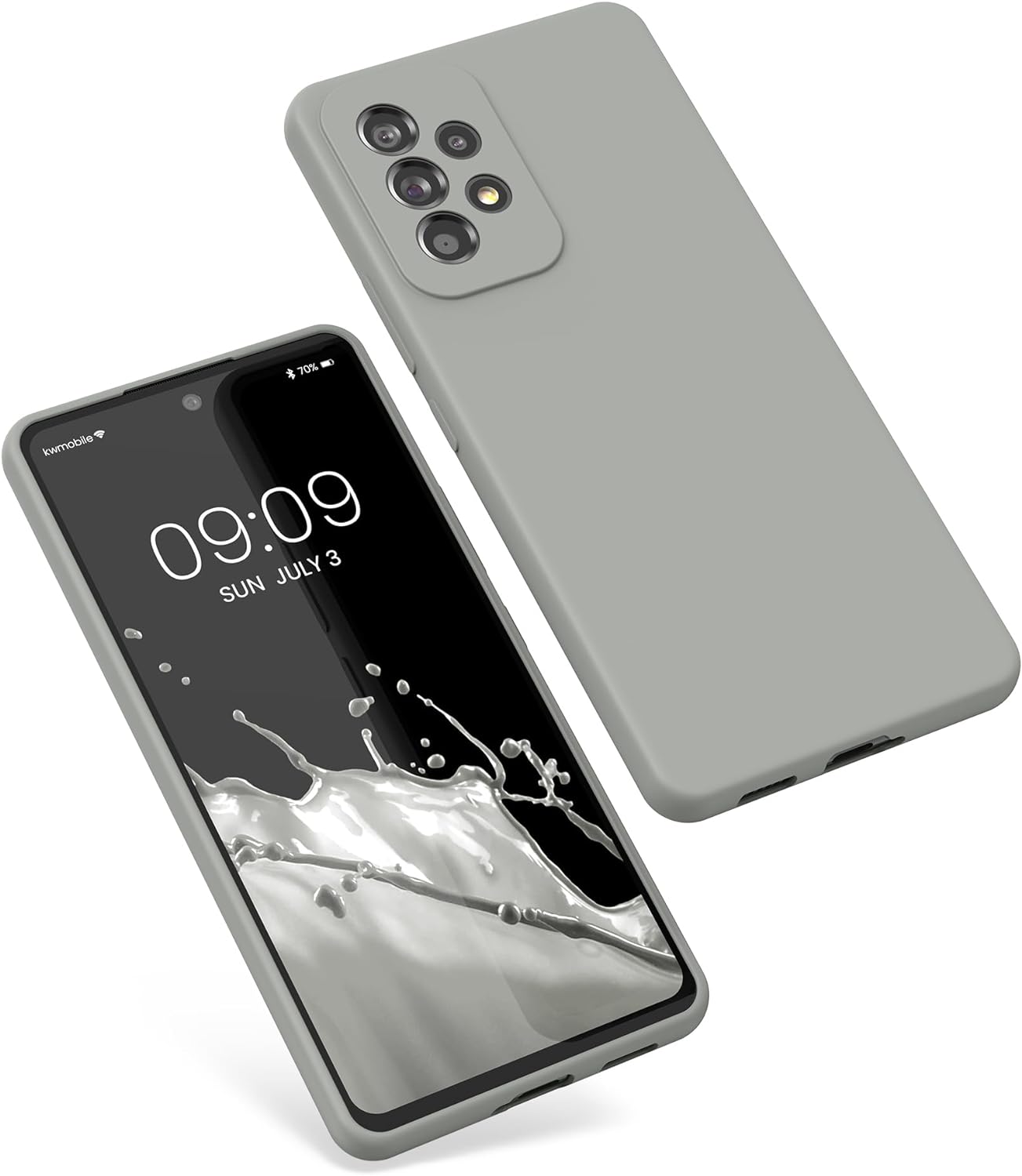 KW Samsung Galaxy A53 5G Θήκη Σιλικόνης Rubberized TPU - Grey