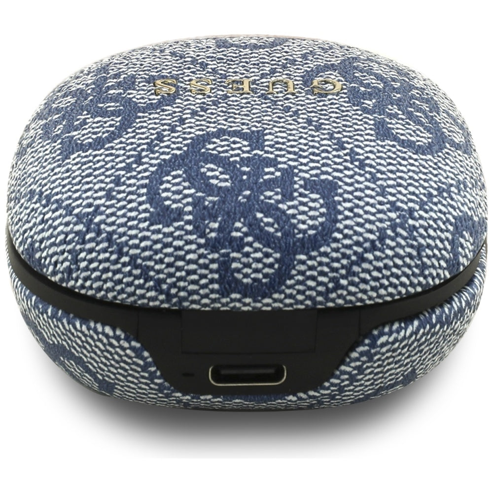 Guess Ασύρματα Bluetooth Ακουστικά για Κλήσεις / Μουσική - TWS ENC 4G Classic Metal Logo - Blue