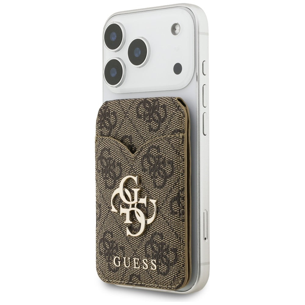 Guess Μαγνητική MagSafe Θήκη για Κάρτες / Stand με Καθρέφτη - 4G Stand and Mirror - Brown