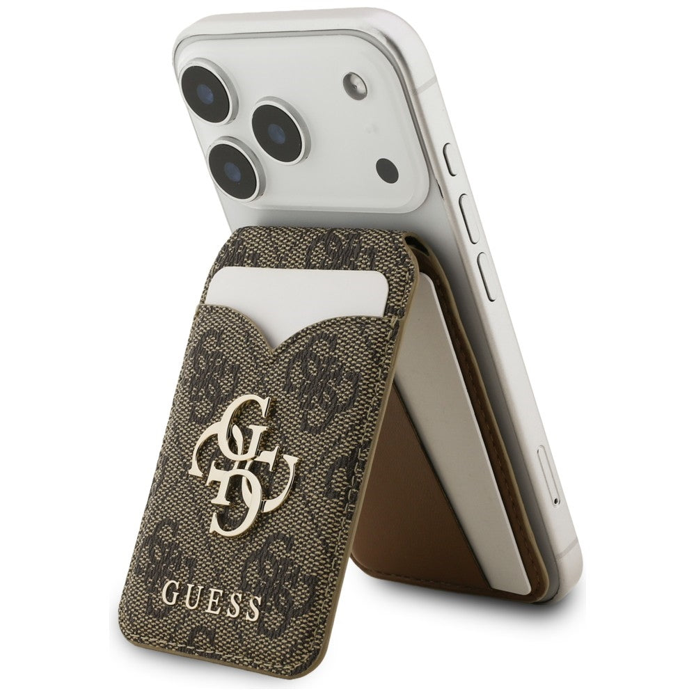 Guess Μαγνητική MagSafe Θήκη για Κάρτες / Stand με Καθρέφτη - 4G Stand and Mirror - Brown