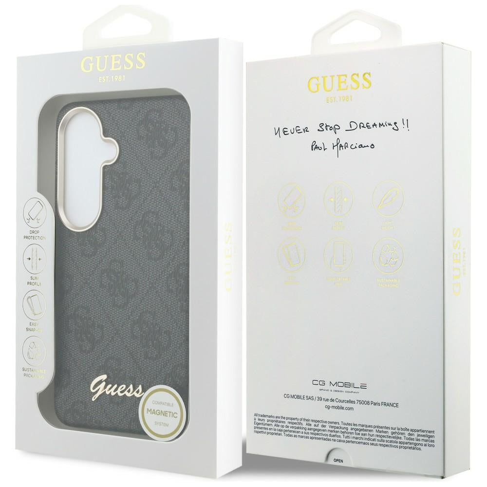 Guess Samsung Galaxy S26 - Θήκη με Επένδυση Συνθετικού Δέρματος MagSafe - 4G Script - Black