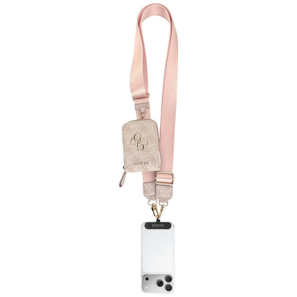 Guess Λουράκι με Πορτοφόλι - 4G Metal Logo - Pink