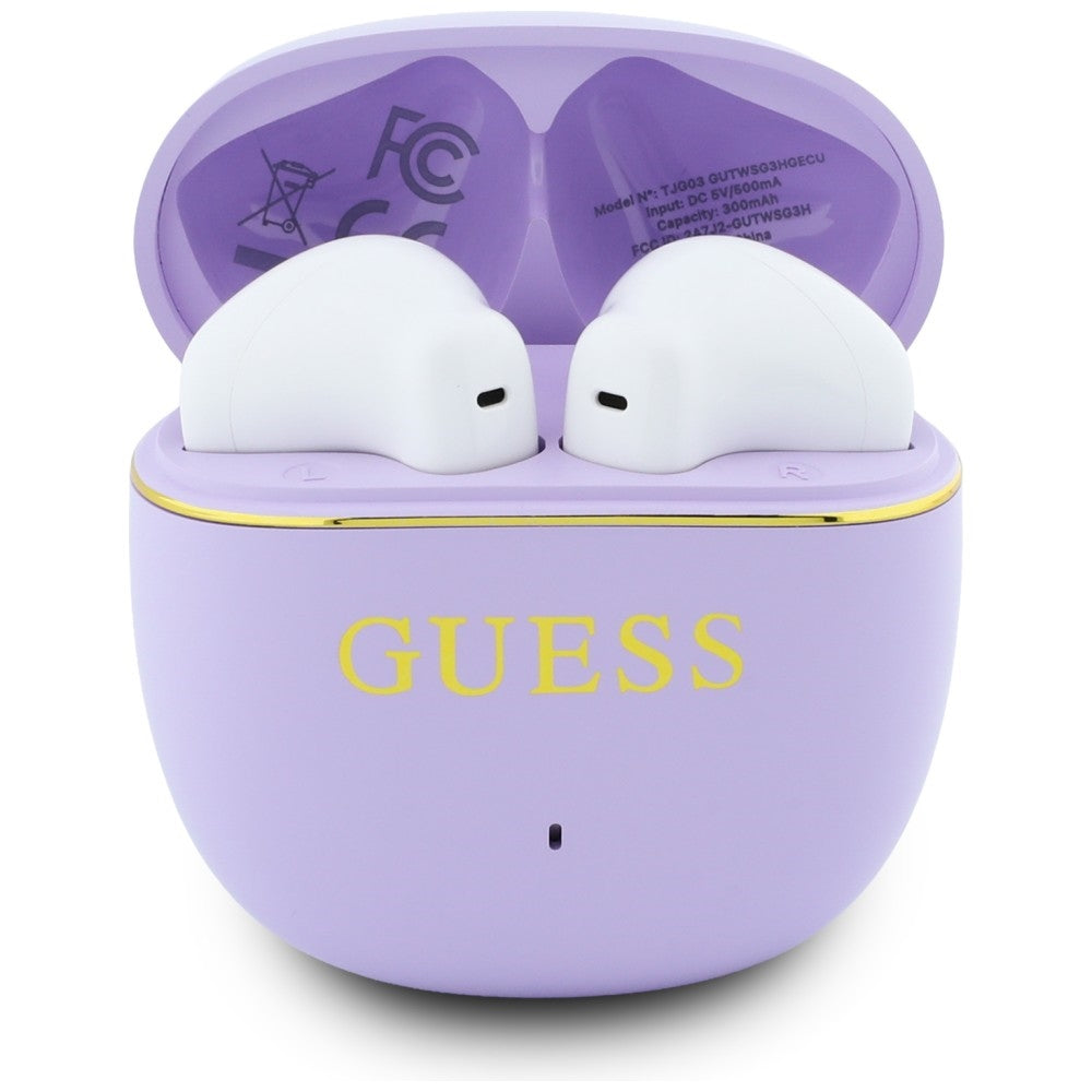 Guess Ασύρματα Bluetooth Aκουστικά για Κλήσεις / Μουσική - Glossy Gold Line Classic - Purple