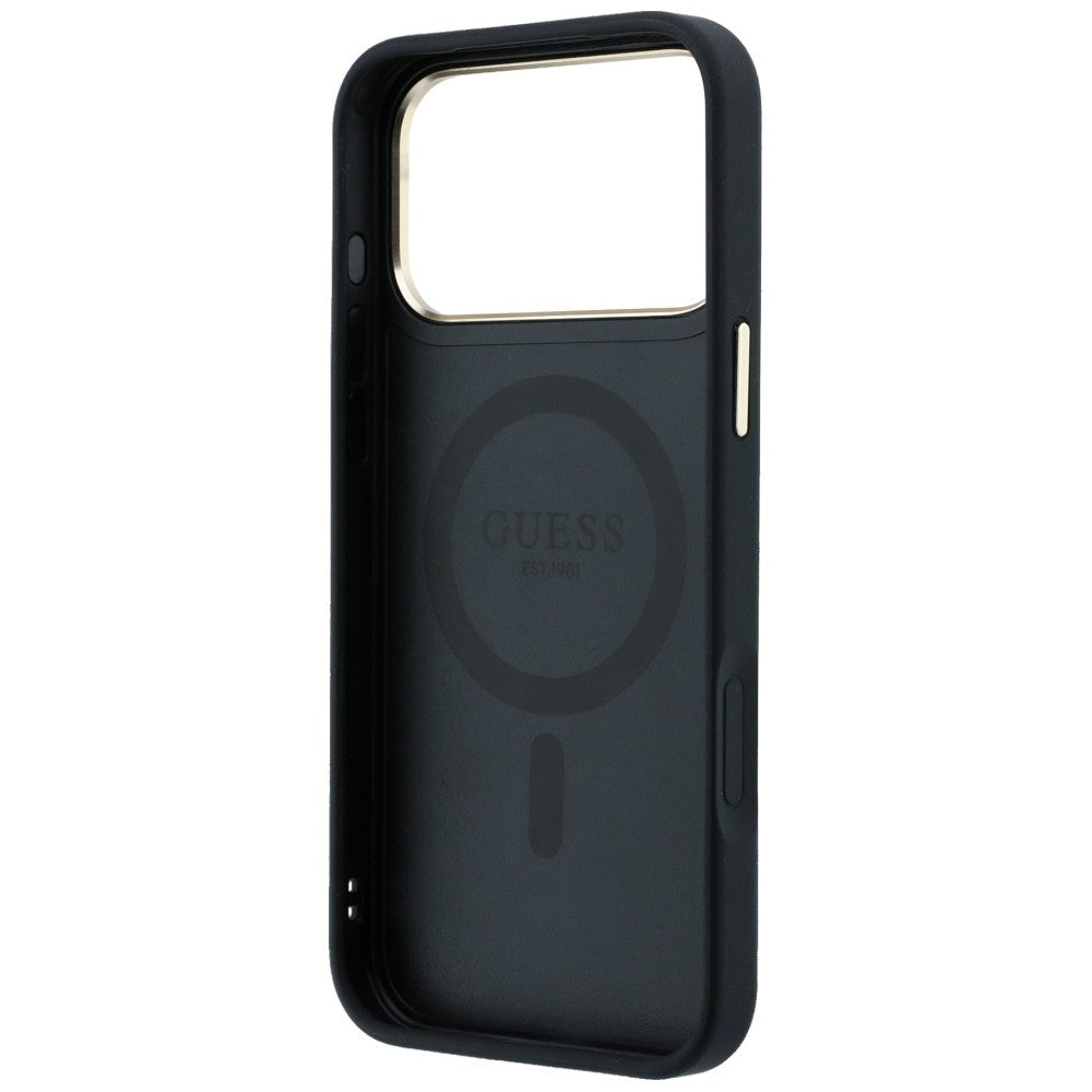 Guess iPhone 18 Pro Max / iPhone 17 Pro Max - Σκληρή Θήκη με Δαχτυλίδι Συγκράτησης MagSafe - Ring Stand 360 4G Classic Logo - Black