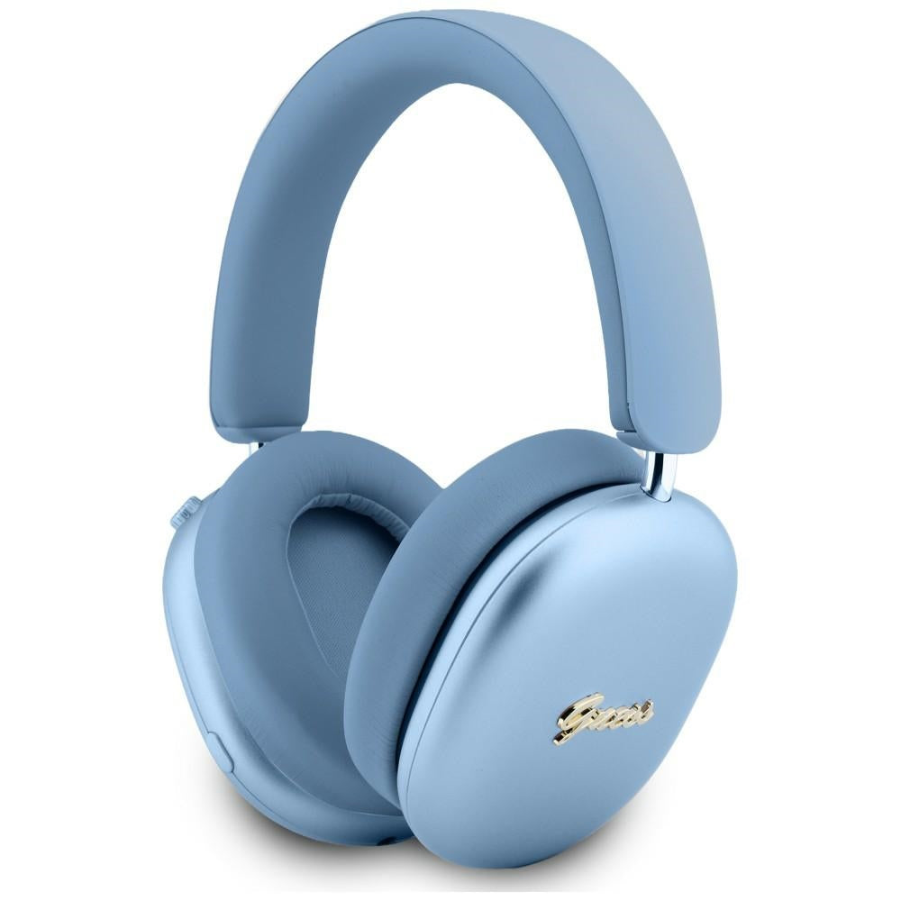 Guess Ασύρματα Bluetooth Over-Ear Ακουστικά - ENC Metallic Effect Metal Script Logo - Blue