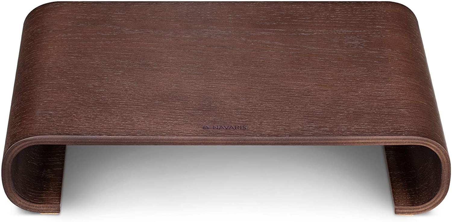 Navaris Computer Monitor Wood Stand - Βάση Στήριξης Οθόνης από Ξύλο - Dark Brown - 45835.18
