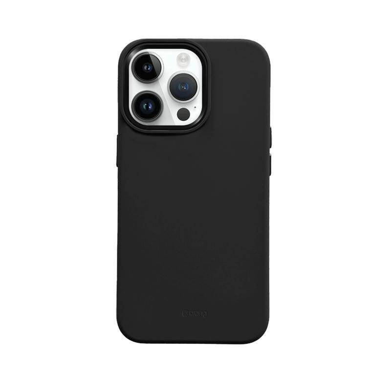 Crong iPhone 15 Pro Color Cover Lux Magnetic - Θήκη Σιλικόνης με MagSafe - Black