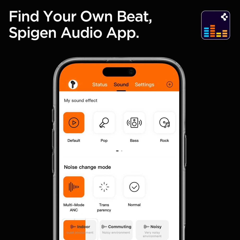 Spigen SA2403 ANC Pro Ασύρματα Ακουστικά - Bluetooth 5.4 - Black