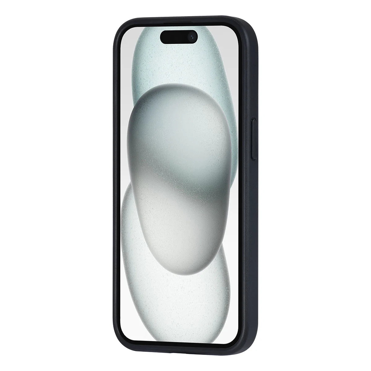 Tuniq iPhone 15 - Σκληρή Θήκη από Δερματίνη με Αφαιρούμενη Θήκη Καρτών - Μαύρη