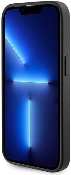 Guess iPhone 15 Pro Saffiano MagSafe Σκληρή Θήκη με Πλαίσιο Σιλικόνης και MagSafe - Black - GUHMP15LPSAHMCK