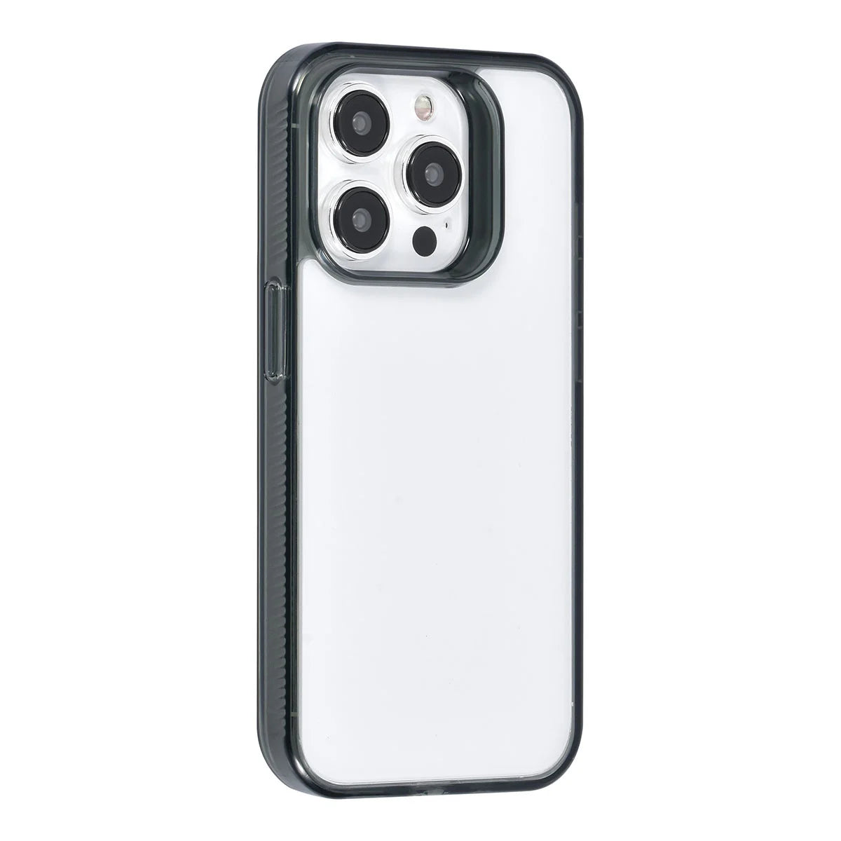 Tuniq iPhone 15 Pro - Σκληρή Θήκη με Πλαίσιο Σιλικόνης - Ημιδιάφανο Μαύρο / Διάφανο