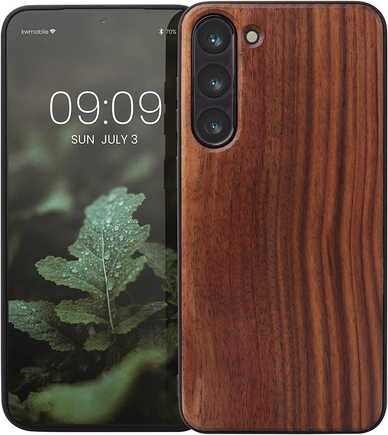 KW Samsung Galaxy S23+ Θήκη από Φυσικό Ξύλο - Dark Brown - 60295.18