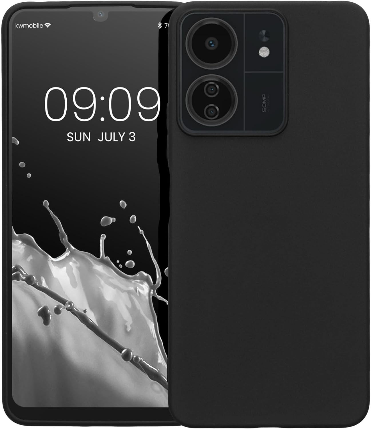KW Xiaomi Redmi 13C / Poco C65 Θήκη Σιλικόνης TPU - Matte Black - KWM000020KM001C